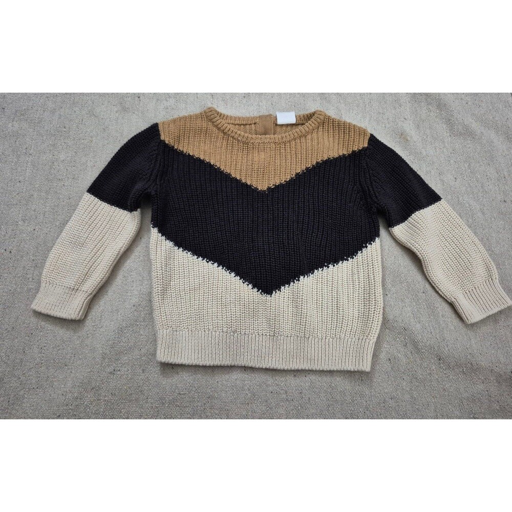 H&M organic cotton multicolor sweater size 6-9 months